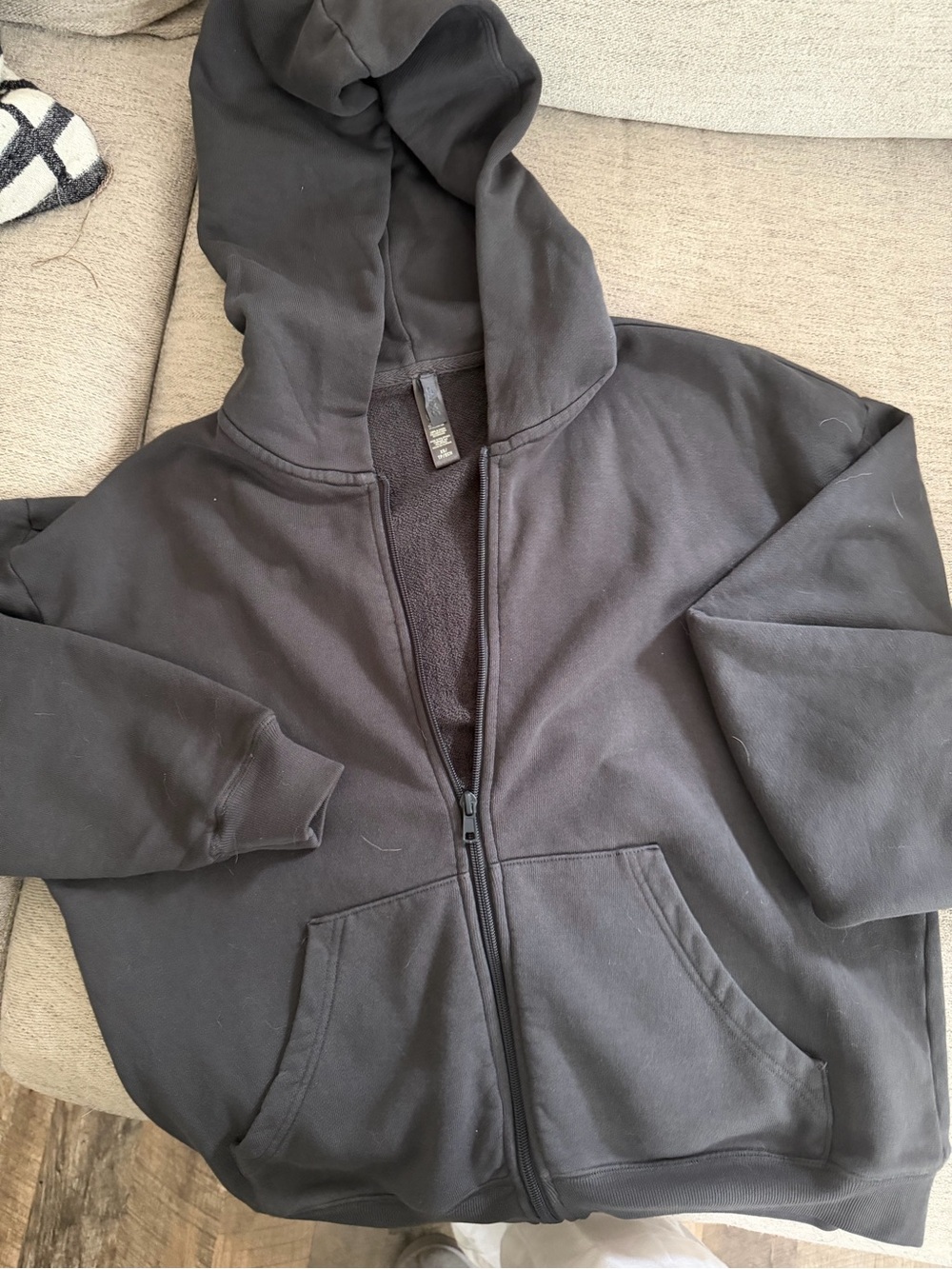 SKIMS Full-Zip Hooded Sweatshirt